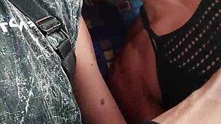 Suck his monster cock on crowded train?