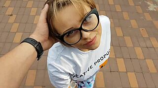 Look How She Sucks This Mushroomhead Cock and Begs for Cum