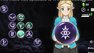 i explore zelda's spirit orbs in this hentai game with shaved pussy and assfucking