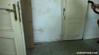 uh eveline dellai got me wankin a bound guy outdoors