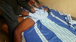 i watch this ebony teen get fucked hard by a big black cock in african homemade scene