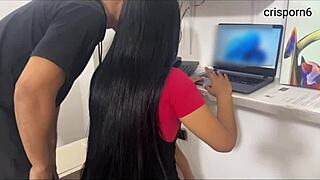 young wife bent over doggystyle