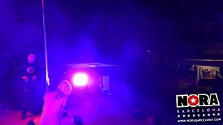 that spanish teen gets her ass fucked hard with a strapon by her lesbian friend