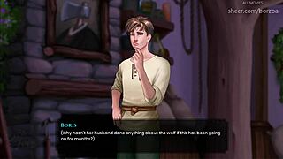 Myrtle Displays Big Boobs In Sexy Lingerie, Hardening Boris's Cock