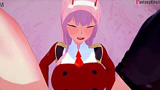 Zero Two Fucks Hard In POV With Darling From Franxx, Intense Fantasy Action