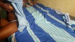 i watch this ebony teen get fucked hard by a big black cock in african homemade scene