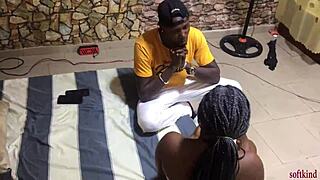 Big Black Cock Pumps Pussy In Home Delivery