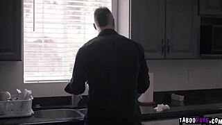 Jane wilde seduces charles dera and kneels to suck his big cock 😏