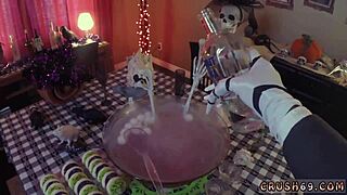 Crazy Boss Swallows In Taboo Halloween Fun