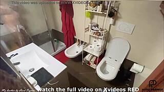 i spyed on this guy in the shower masturbaating, it was so hot