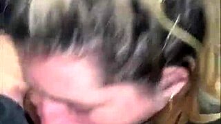 The tattooed slut swallows cum after sloppy blowjob.