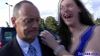 british milf in stockings and heels gets fingered while wearing panties