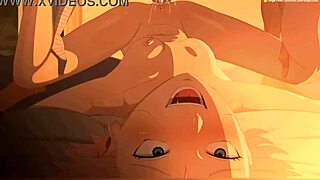 Naruto and Sakura in wild animated action.