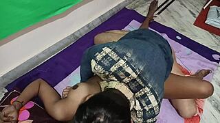 Girlfriend shares dirty fun with friend in retro blue film