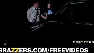 Thick big tit cop deepthroats and rides dick