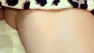 The couple wakes up with a close-up lick on pierced nipples, exploring food and pussy fetish.