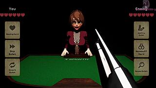 Teen gets squirting cumshot on tits from monster cock blowbang in 3D anime