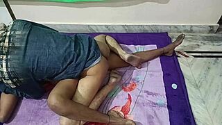 Girlfriend shares dirty fun with friend in retro blue film