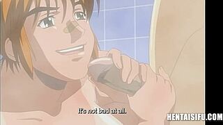 Muscular Girls With Big Tits Bang A Wimp Back To Back In Uncensored Hentai Action