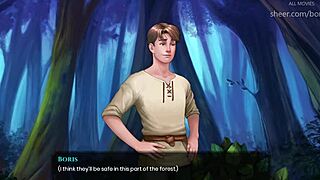 Myrtle Displays Big Boobs In Sexy Lingerie, Hardening Boris's Cock