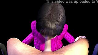3d anime big sister gives clothed blowjob with cum 😏