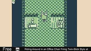 The twins ride office chairs in a comedic game at work.