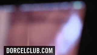 i'm behind the scenes playing sex games with the blonde italian babe