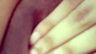 indian babe rubs her shaved wet cunt before work