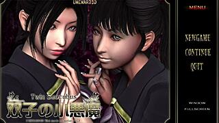 3D porn game featuring big tits and monster cock lovers