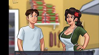 In Summertime Saga, she shows off her big ass