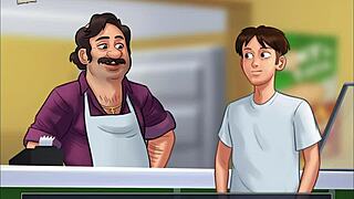 In Summertime Saga, she shows off her big ass