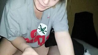 Keisha casually gives a blowjob to a big monster cock in this video