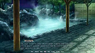 Threesome Breeding in Anime Village Hotspring!