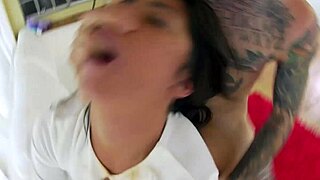 hot pigtailed teen brittany bliss goes on a date, gets dicked hard in missionary, gags, and takes a facial cumshot