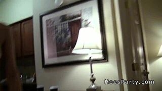 two couples have a wild party in their hotel room