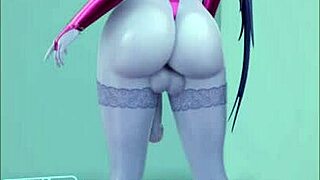 Futa girls in cartoon-style anime participate in a jerk off challenge using their phones