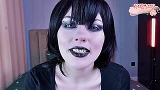 naughty vampire mavis dracula becomes a cum eater after tasting sperm, craving more