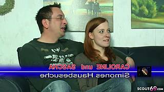 German Milf Helps Redhead Daughter and Friend in Wild Threesome