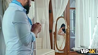 VIP4K Bride's Shaved Pussy Drilled Hard In Fitting Room Fantasy