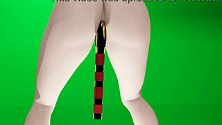 android 18 animation test with unique dildo play