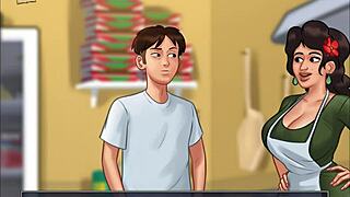 In Summertime Saga, she shows off her big ass