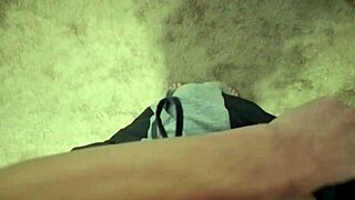 hot pawg stepmom with big natural tits catches stepson jerking in bedroom, helps him finish