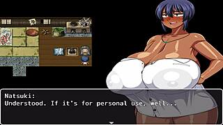 Brown Girl Natsuki-Chan Strokes Big Cock In Game