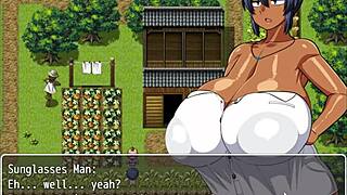 Damn! Tanned Natsuki in hentai game ep 3 naked bath