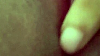 indian babe rubs her shaved wet cunt before work