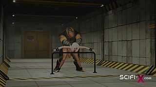 sci-fi bunker adventure with a cuffed blonde and her stunning figure