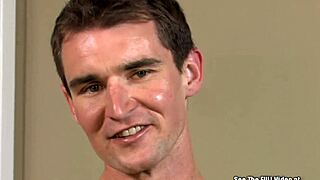 Angry gay hunk cums on command!