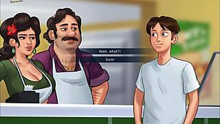 In Summertime Saga, she shows off her big ass