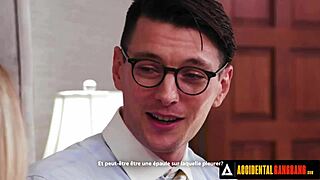 Accidental gangbang unfolds as five males cheer up their sexy friend with rough banging