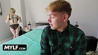 stepmom with big tits lets stepson pound pussy hard